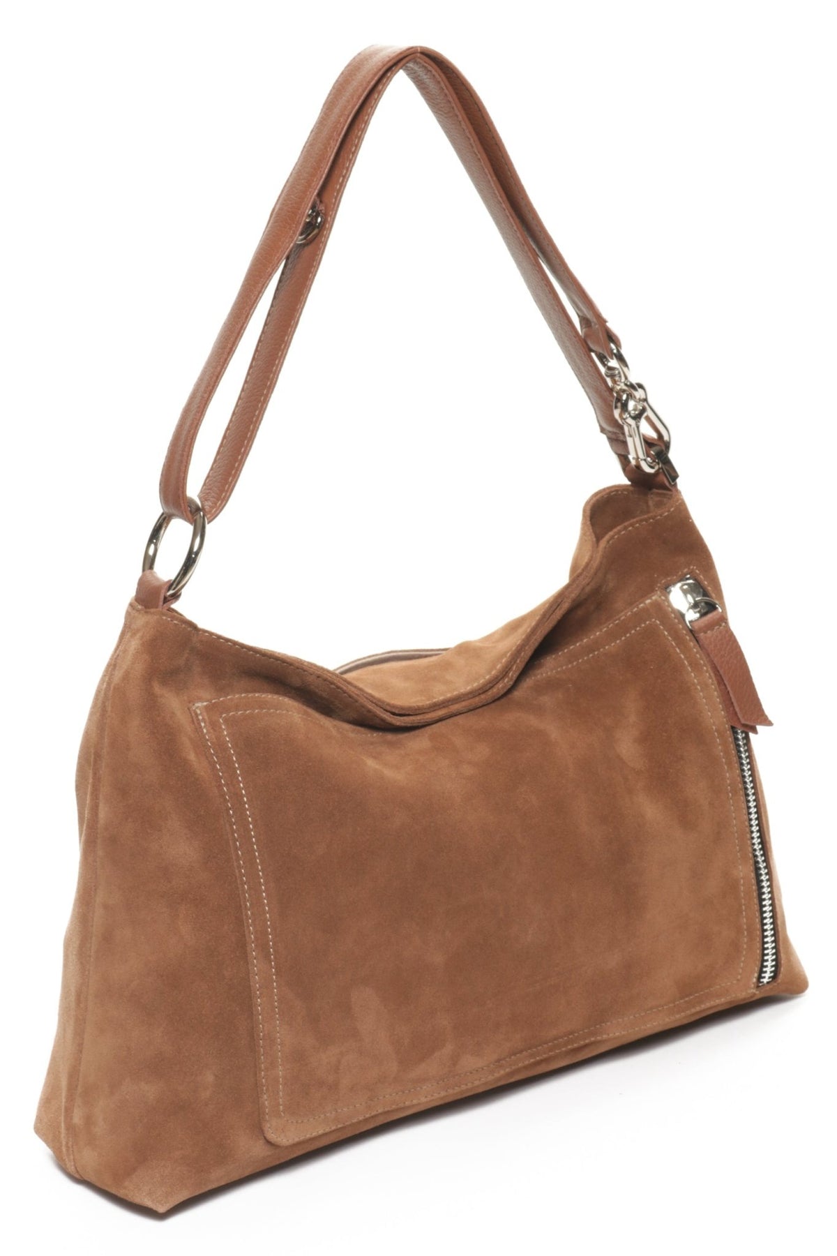 CHARLIE Camel Suede - Carla Mancini Handbags