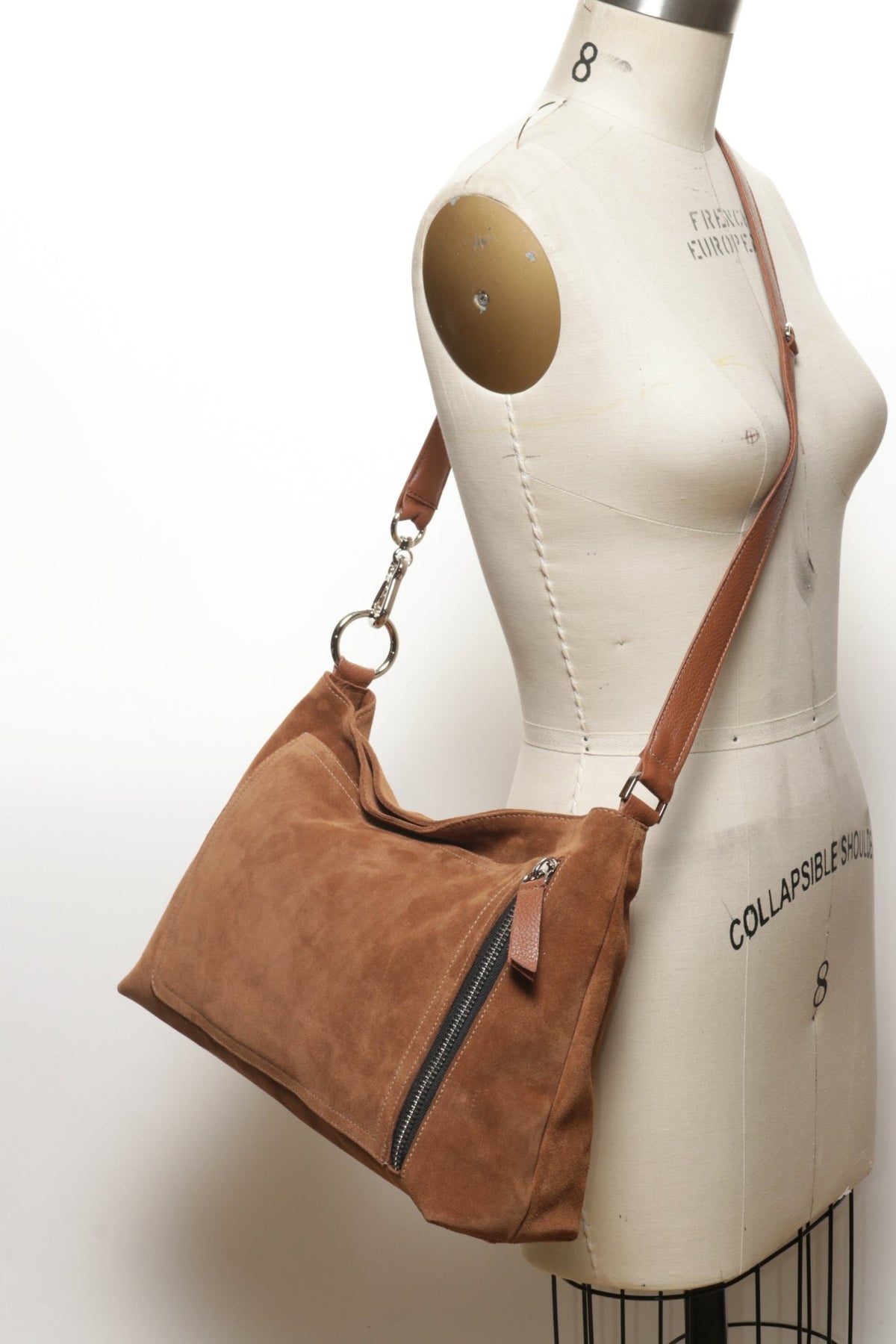 CHARLIE Camel Suede - Carla Mancini Handbags