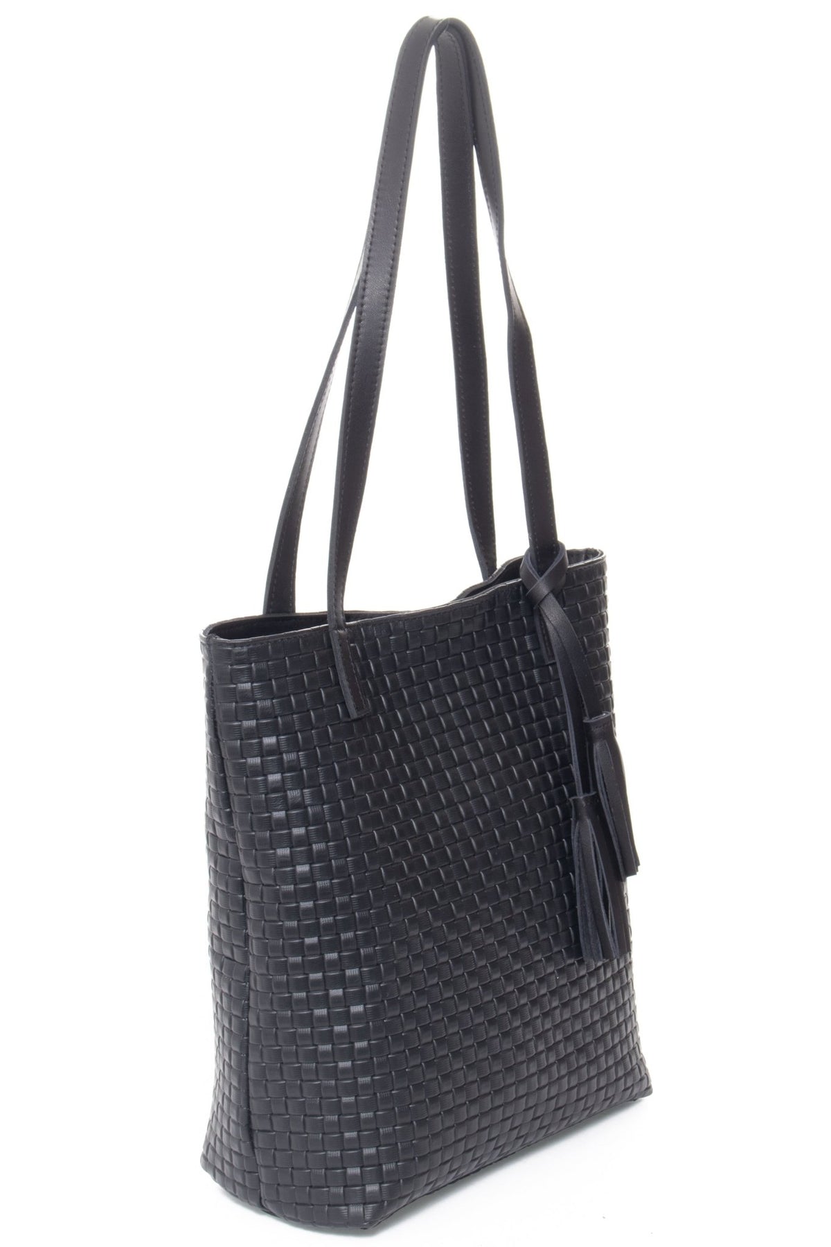 DUSTIN Black Woven - Carla Mancini Handbags