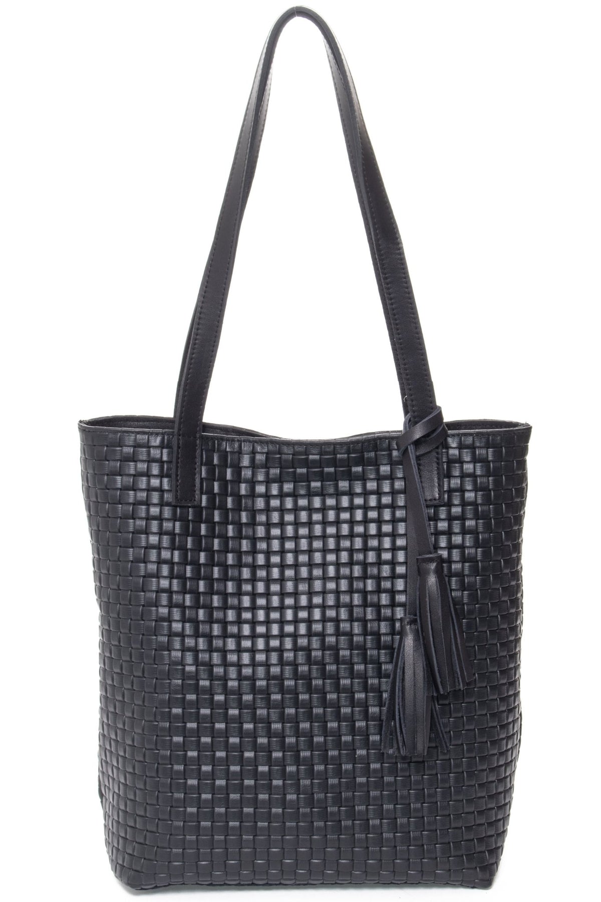 DUSTIN Black Woven - Carla Mancini Handbags