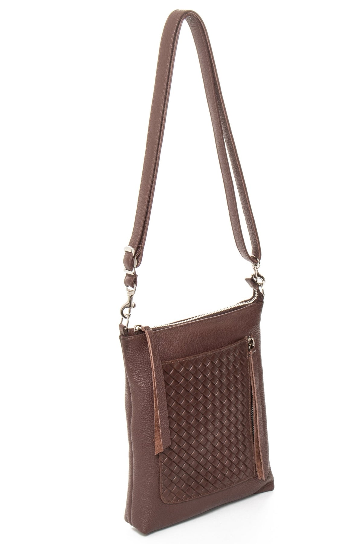 EMMA Brown Woven - Carla Mancini Handbags