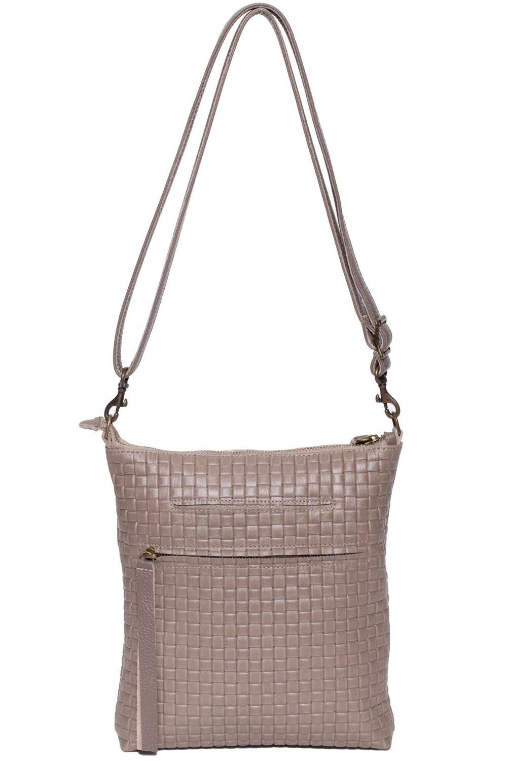 EMMA Taupe Woven - Carla Mancini Handbags