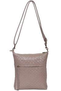 EMMA Taupe Woven - Carla Mancini Handbags