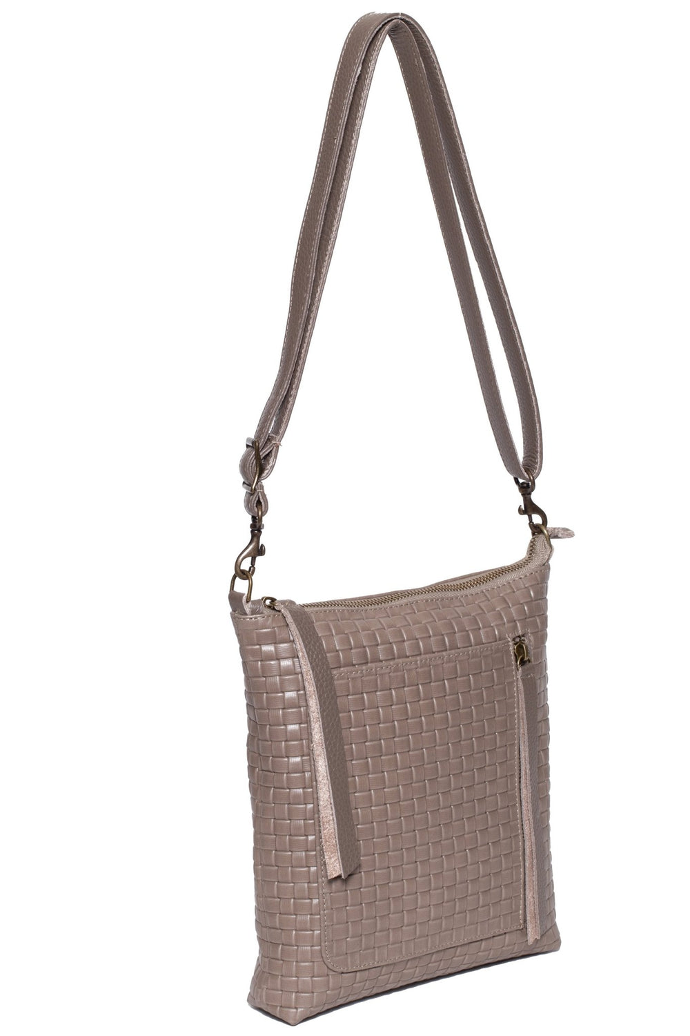EMMA Taupe Woven - Carla Mancini Handbags