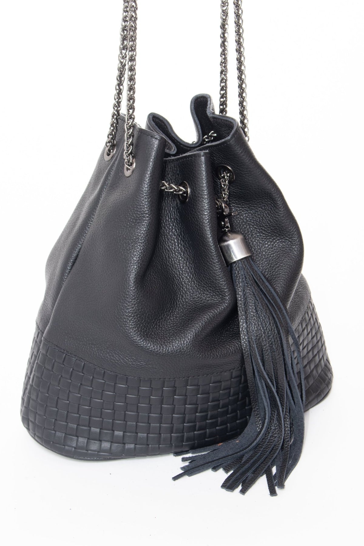 HARPER Black Woven - Carla Mancini Handbags