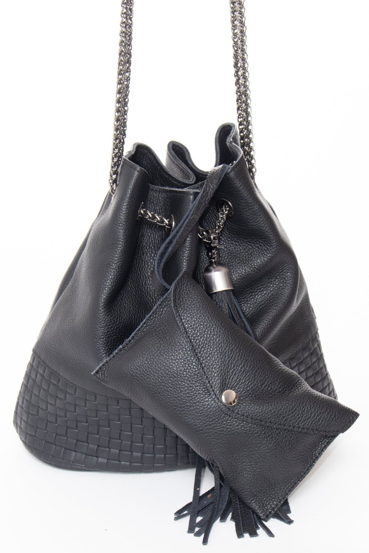 HARPER Black Woven - Carla Mancini Handbags