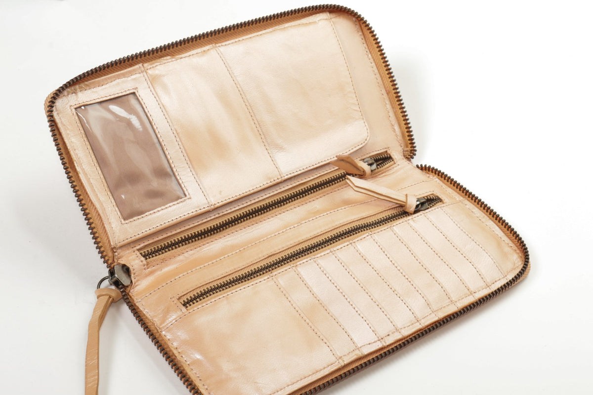 LARGE WALLET Natural Woven - Carla Mancini Handbags