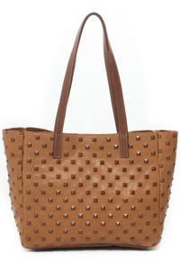 LINA Tan Studs - Carla Mancini Handbags