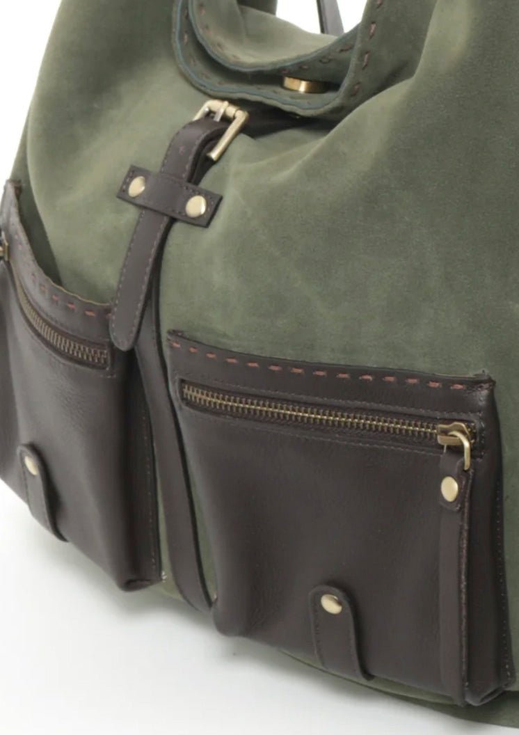 MADISON Olive Suede - Carla Mancini Handbags