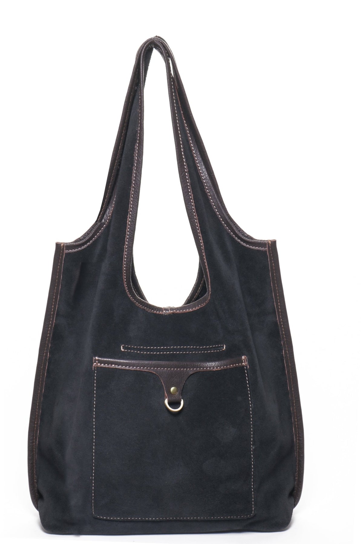 MONICA Black Suede - Carla Mancini Handbags