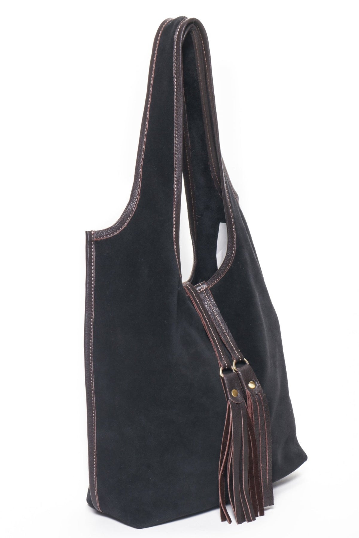 MONICA Black Suede - Carla Mancini Handbags