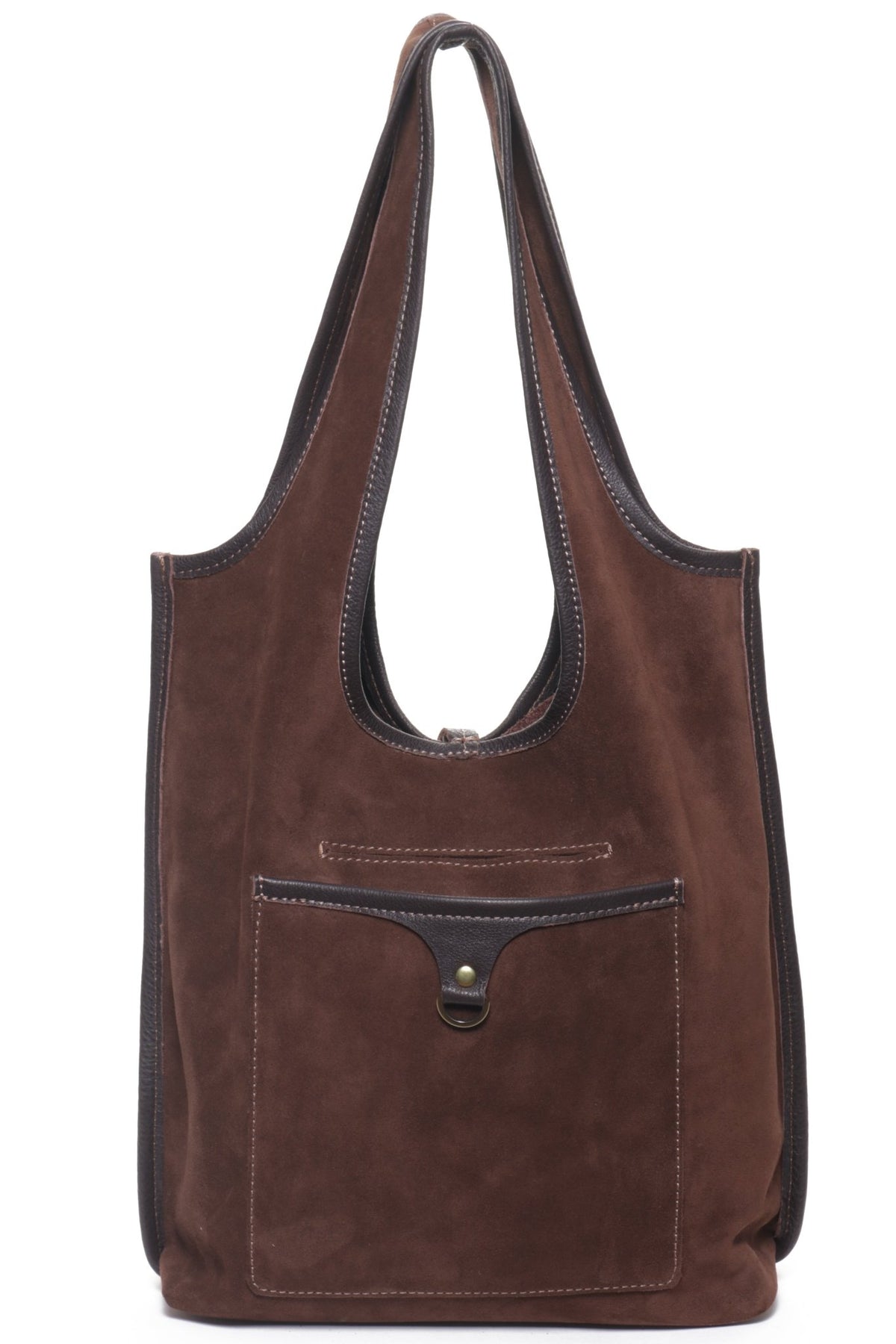 MONICA Brown Suede - Carla Mancini Handbags