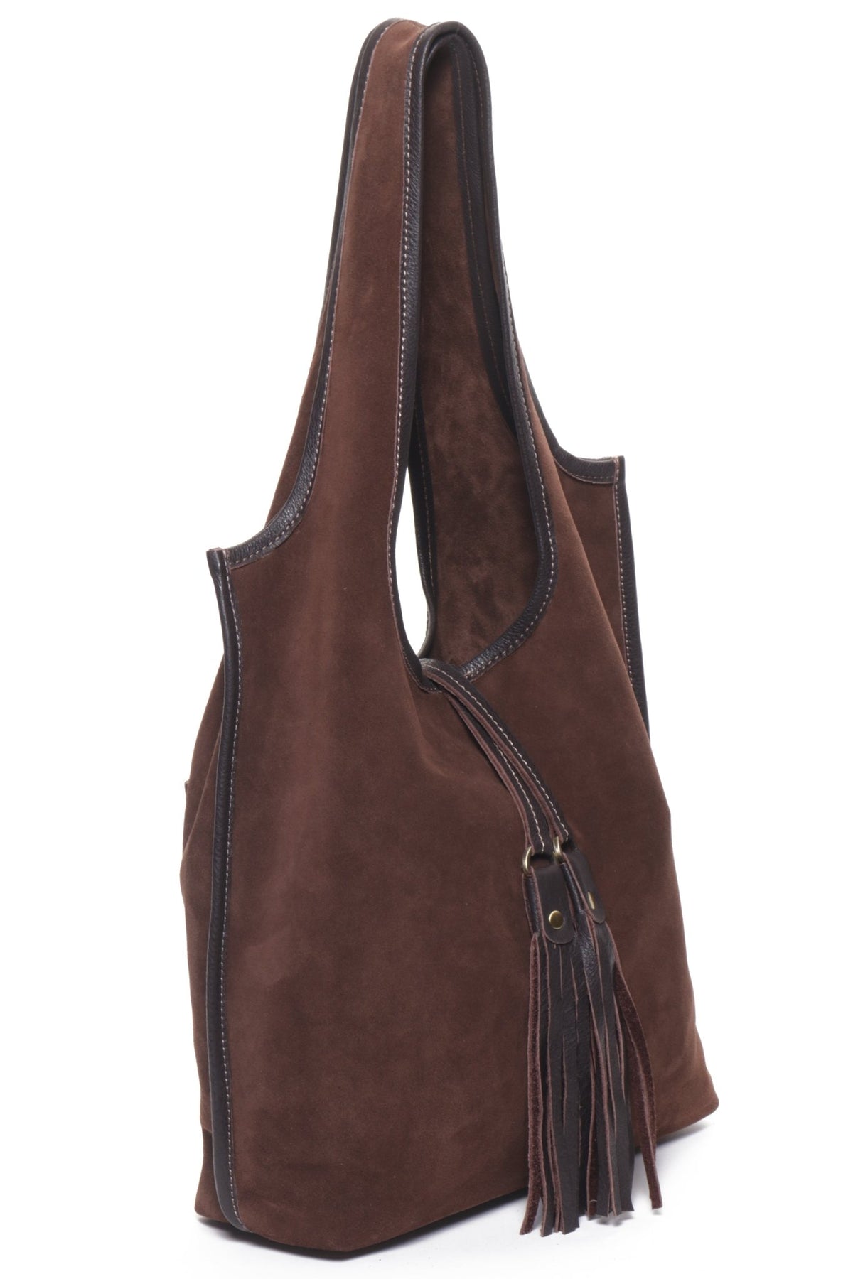 MONICA Brown Suede - Carla Mancini Handbags