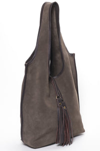 MONICA Olive Suede - Carla Mancini Handbags