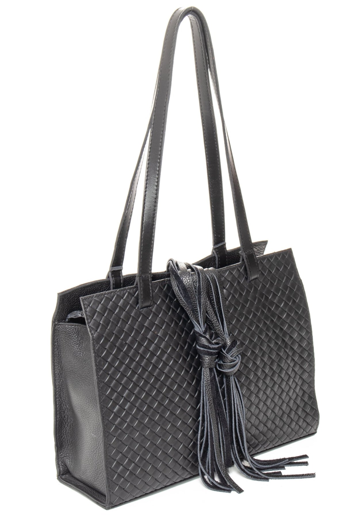 MONTEREY Black Woven - Carla Mancini Handbags