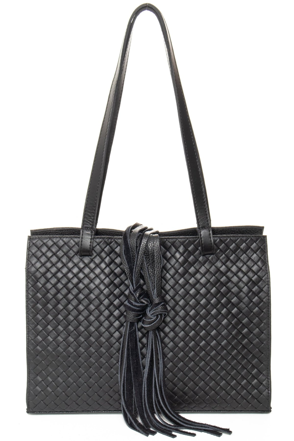 MONTEREY Black Woven - Carla Mancini Handbags