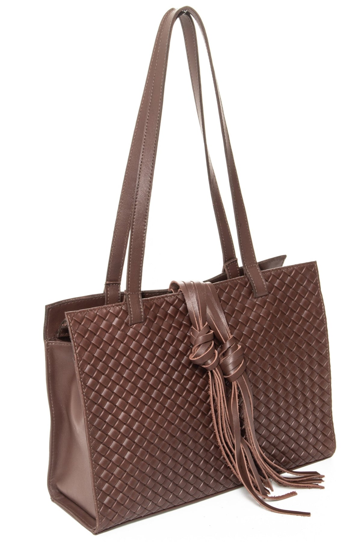MONTEREY Brown Woven - Carla Mancini Handbags