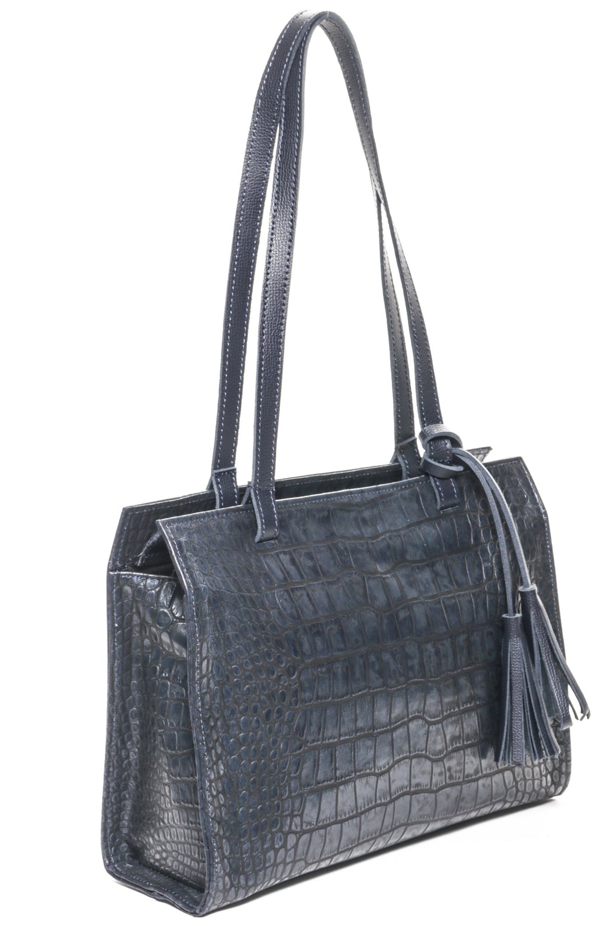 MONTEREY Navy Croco - Carla Mancini Handbags