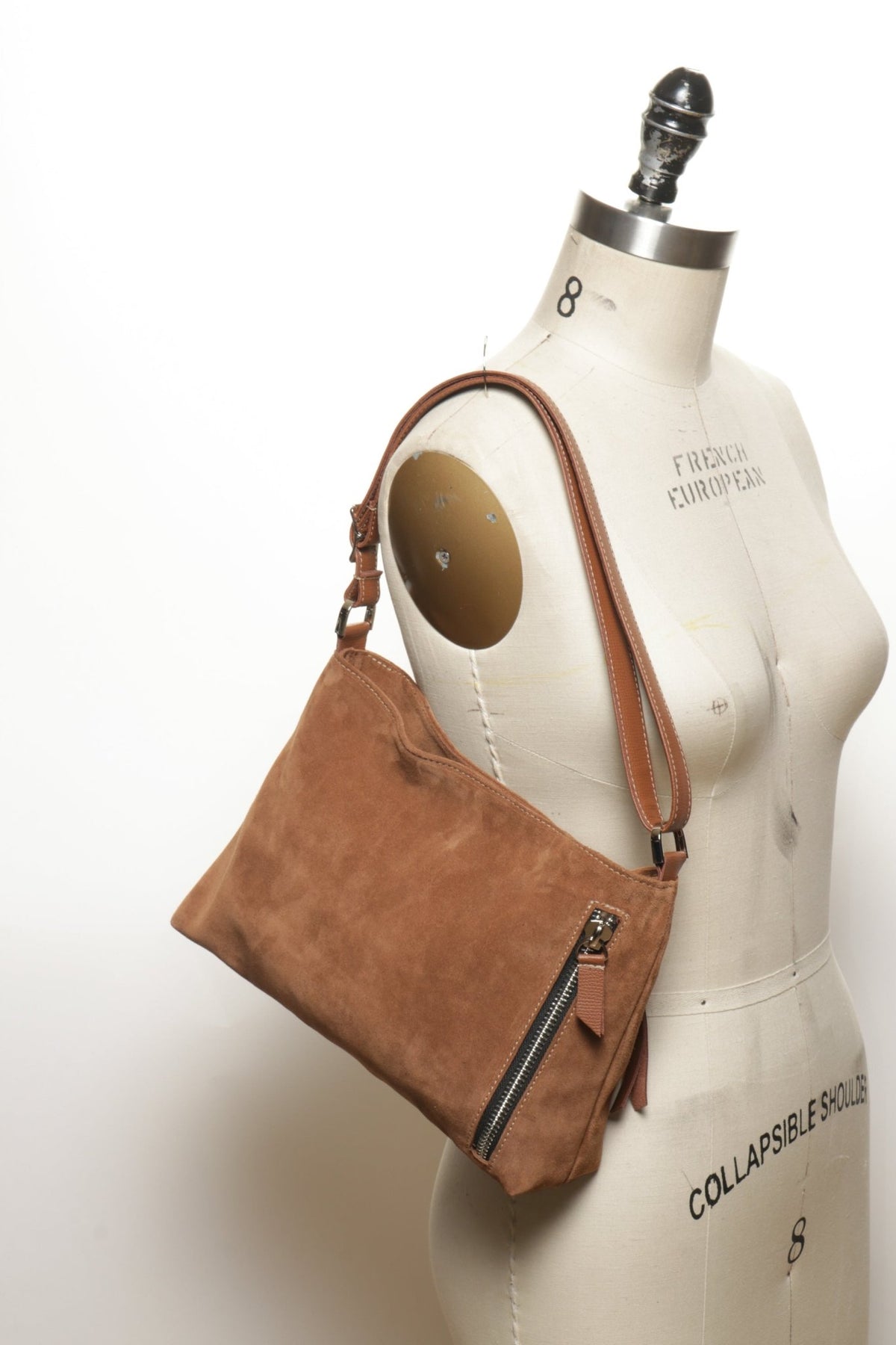 NOA Camel Suede - Carla Mancini Handbags