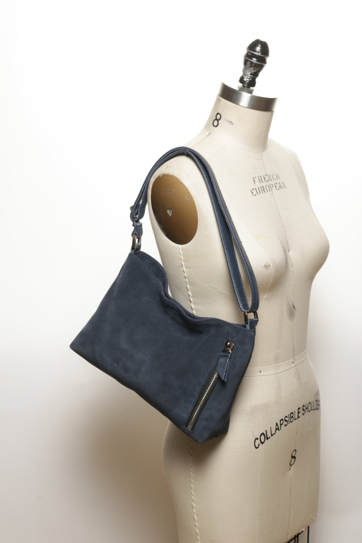 NOA Navy Suede - Carla Mancini Handbags