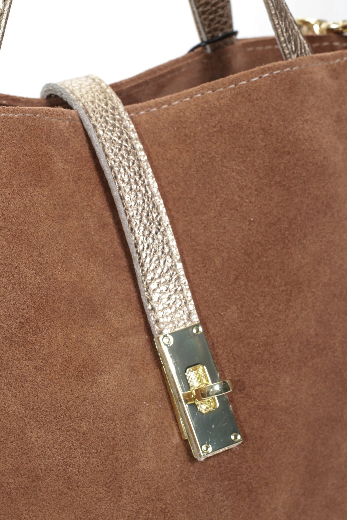 SIENNA Camel Suede - Carla Mancini Handbags