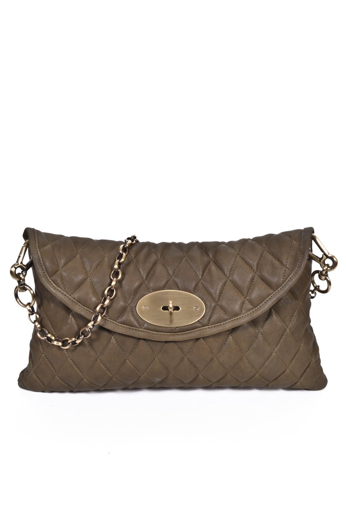 CM59 Quilted Vintage Olive - Carla Mancini Handbags
