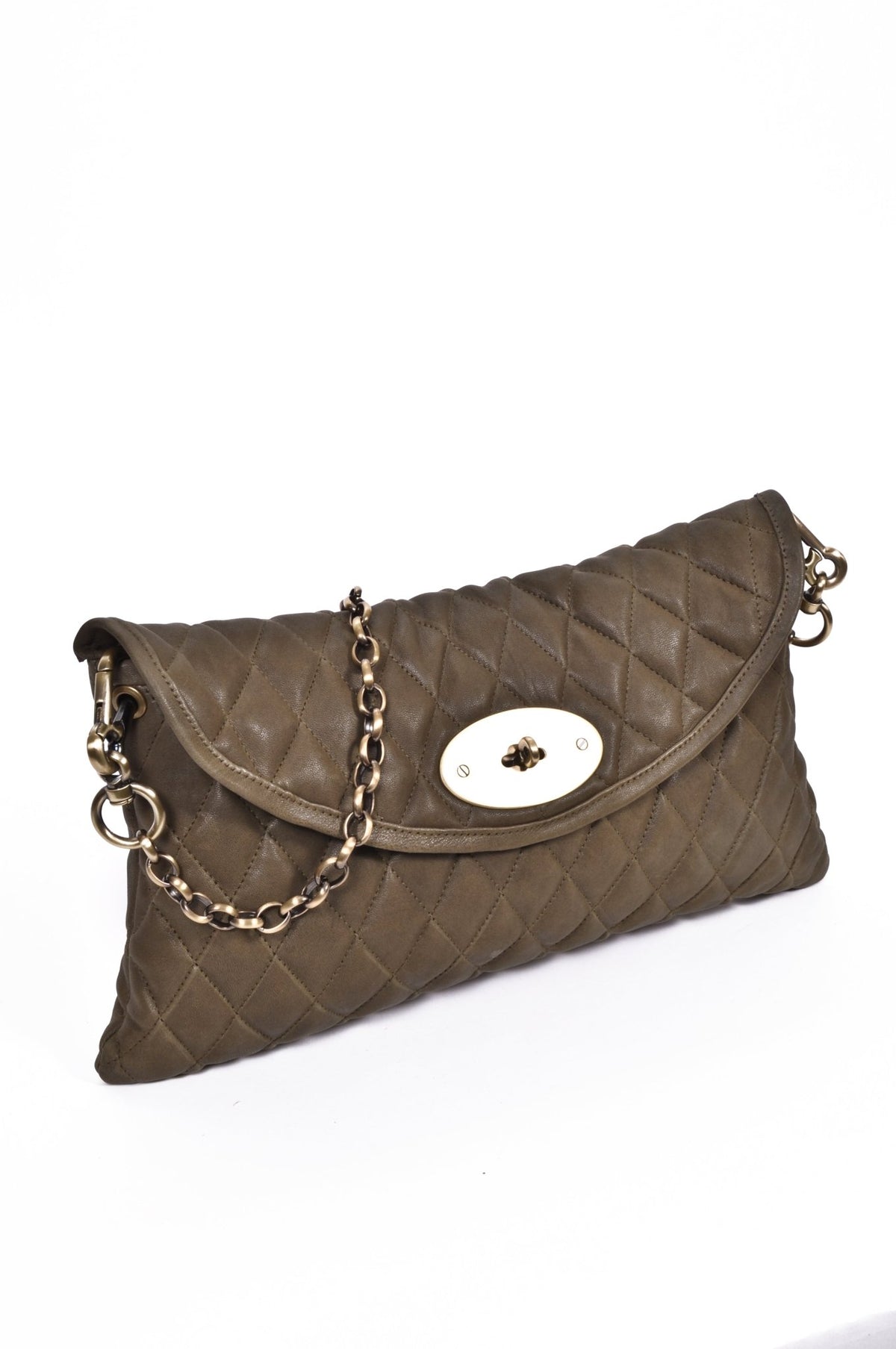 CM59 Quilted Vintage Olive - Carla Mancini Handbags