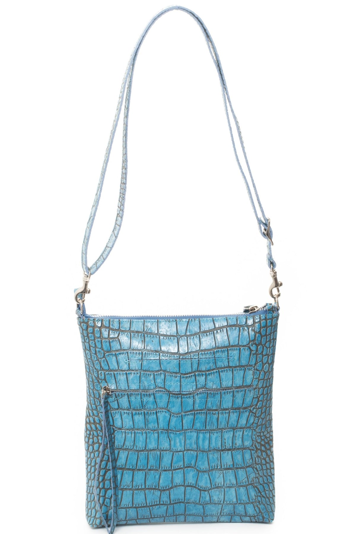 EMMA French Blue Croco - Carla Mancini Handbags