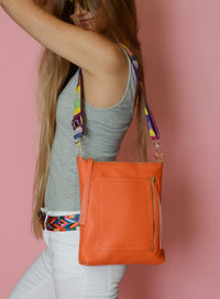 EMMA GS1 Orange - Carla Mancini Handbags