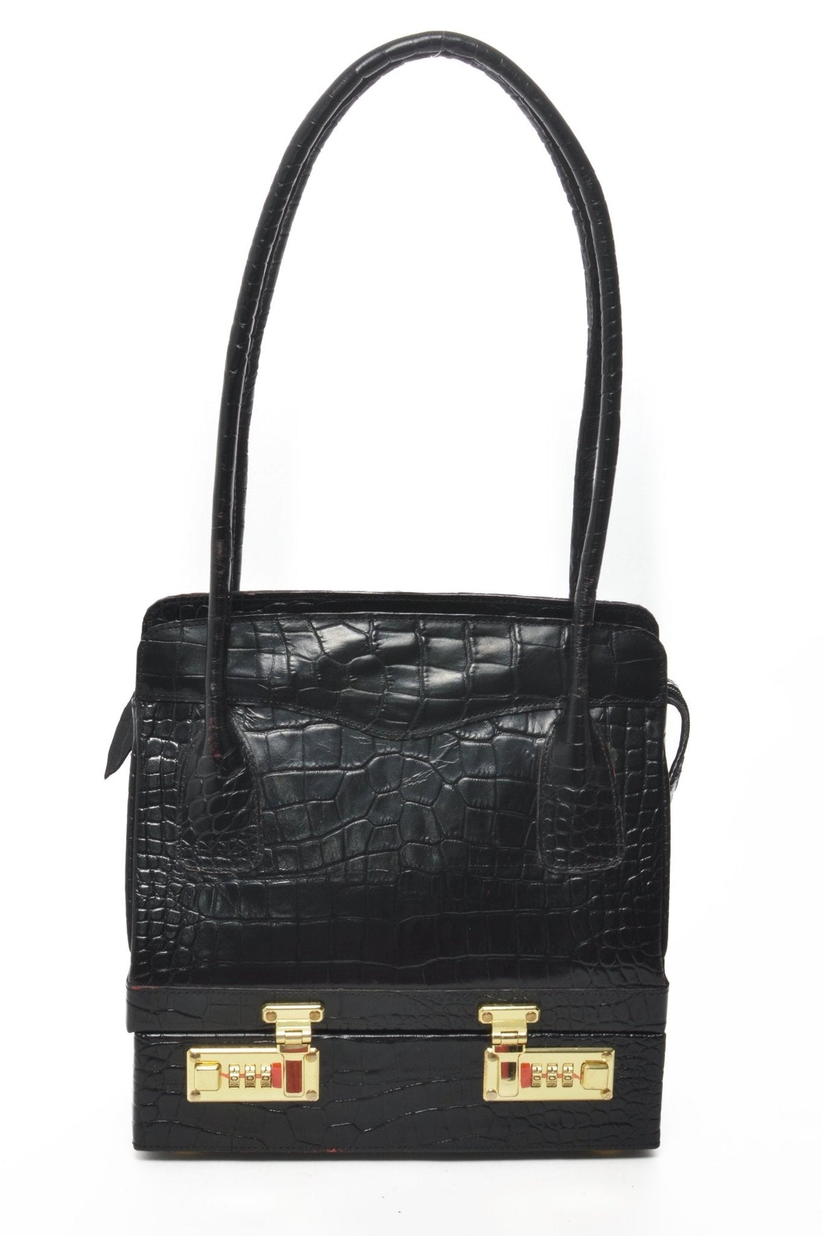 JAMIE Black Croco - Carla Mancini Handbags