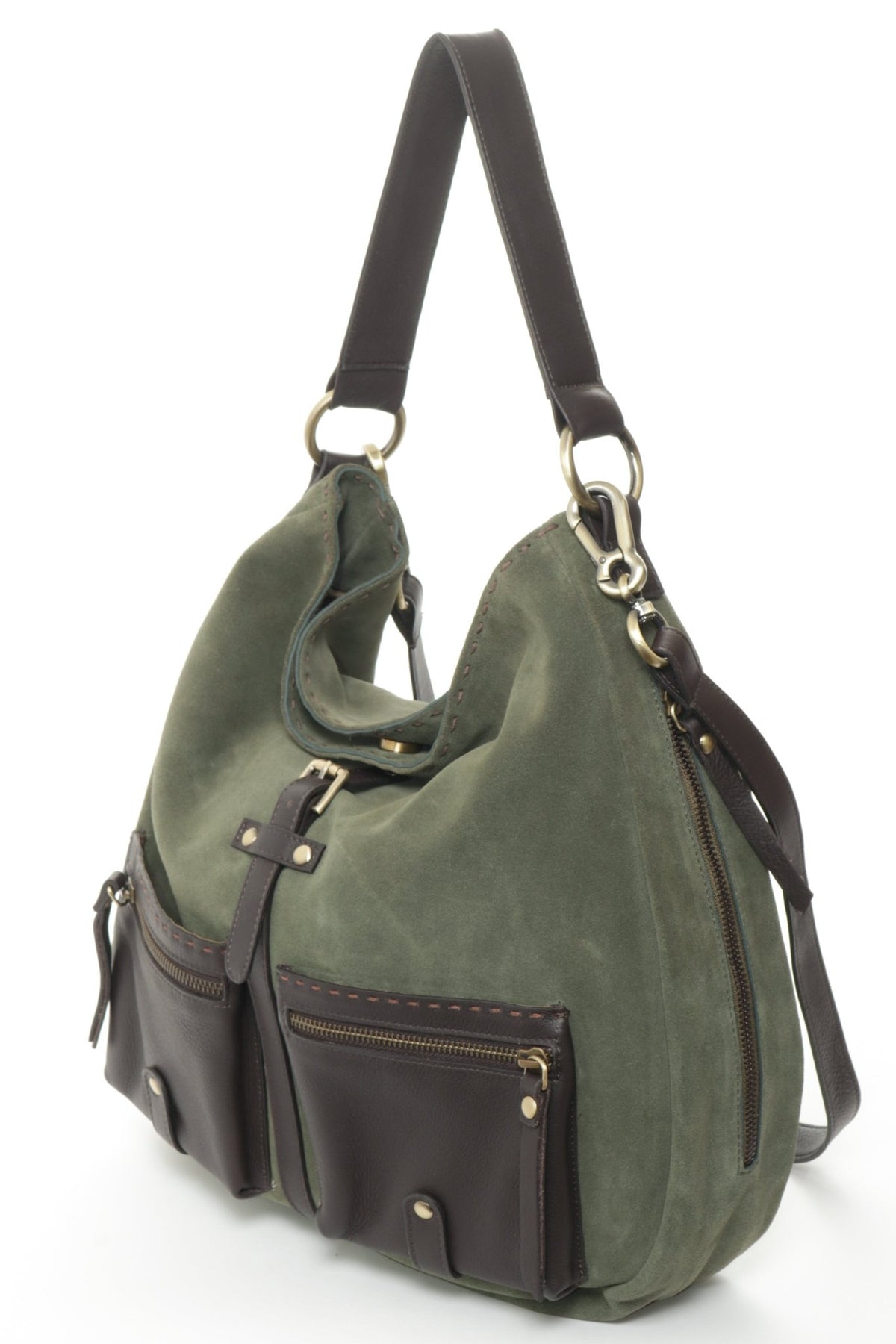 MADISON Olive Suede - Carla Mancini Handbags