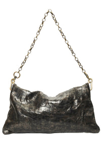 AMELIA Pewter Croco - Carla Mancini Handbags