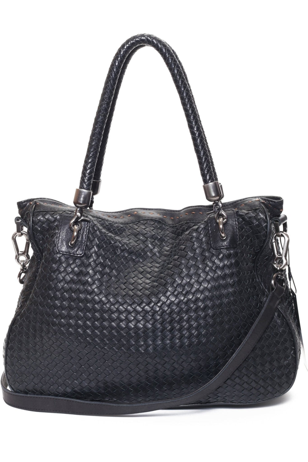 CINDY Black Woven - Carla Mancini Handbags