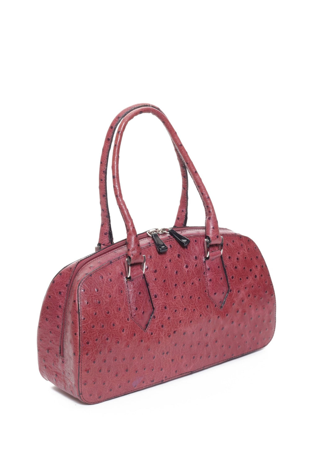 CM68 Purple Ostrich - Carla Mancini Handbags