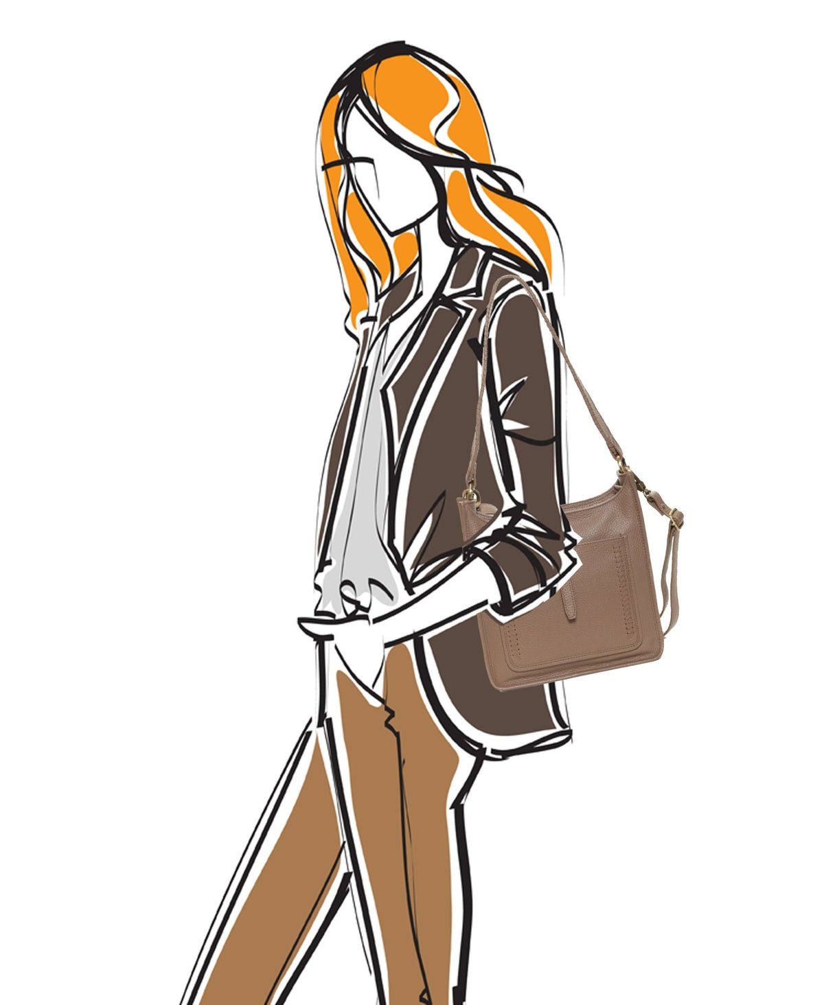 DORIAN Taupe - Carla Mancini Handbags