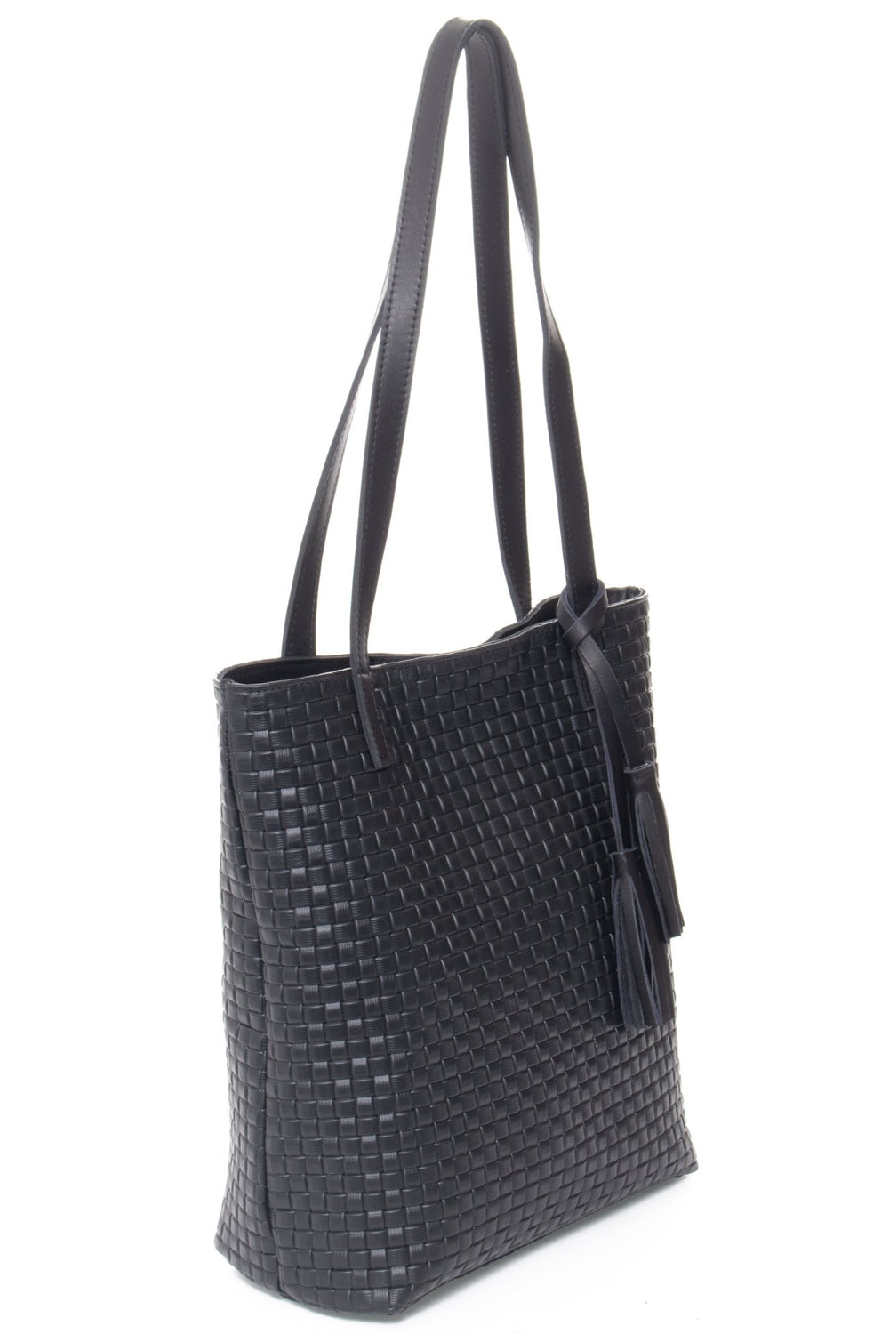 DUSTIN Black Woven - Carla Mancini Handbags