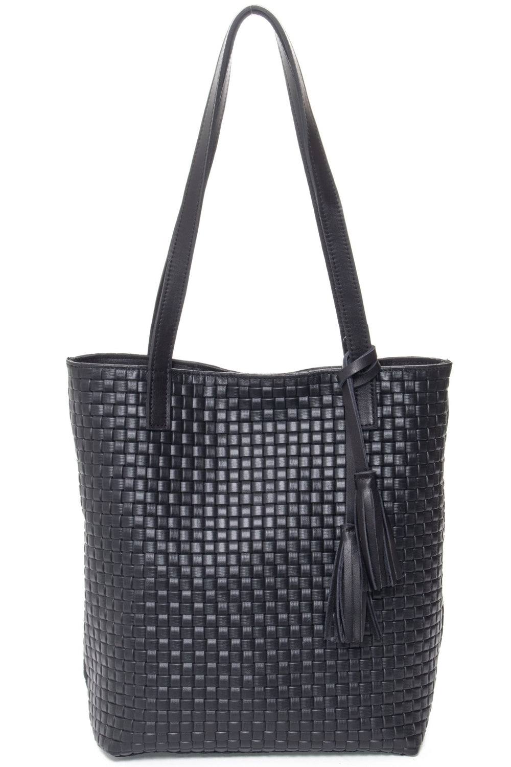 DUSTIN Black Woven - Carla Mancini Handbags