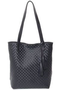 DUSTIN Black Woven - Carla Mancini Handbags