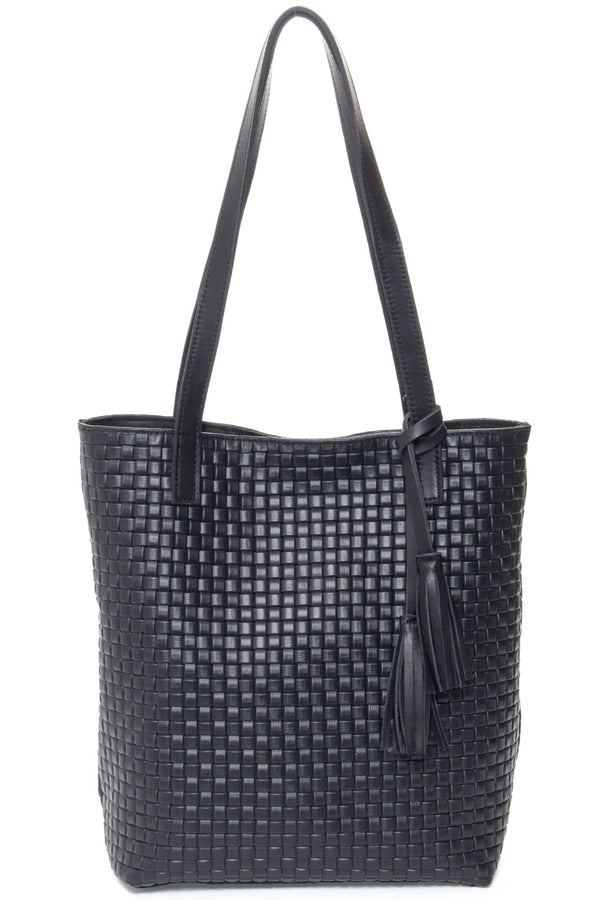 DUSTIN Black Woven - Carla Mancini Handbags