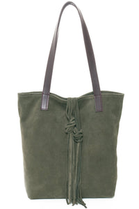 DUSTIN Olive Suede - Carla Mancini Handbags