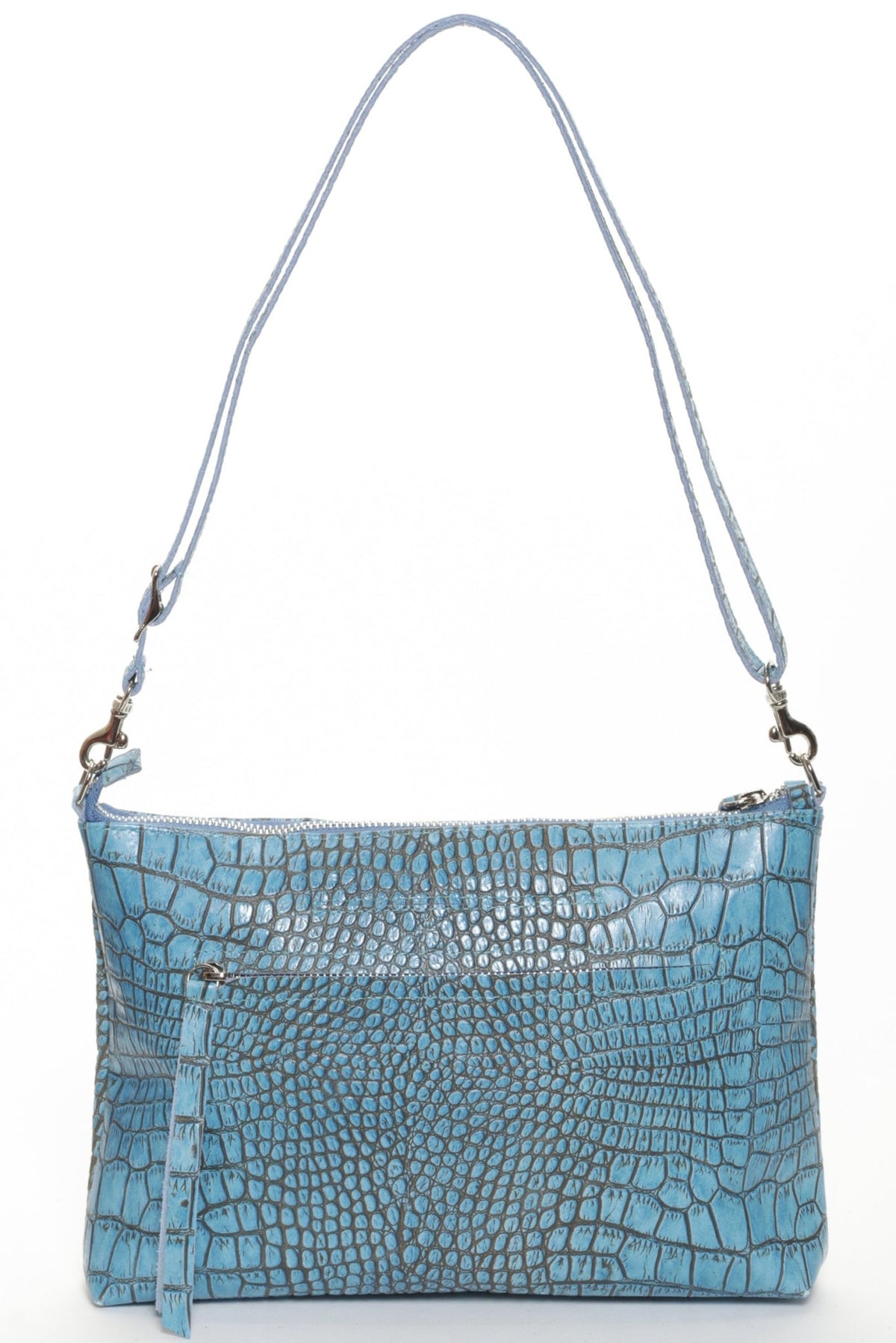 DYLAN Azur Croco - Carla Mancini Handbags