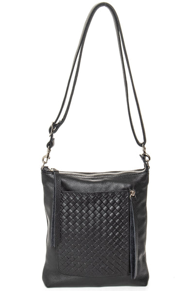 EMMA Black Woven - Carla Mancini Handbags