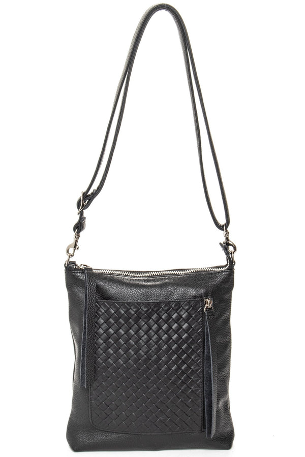 EMMA Black Woven - Carla Mancini Handbags