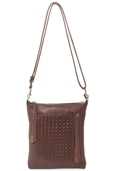 EMMA Brown Woven - Carla Mancini Handbags