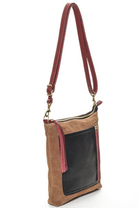 EMMA Camel Suede - Carla Mancini Handbags