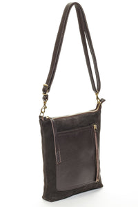 EMMA Chocolate Suede - Carla Mancini Handbags