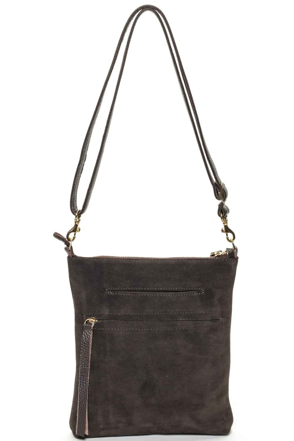 EMMA Chocolate Suede - Carla Mancini Handbags