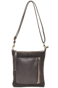 EMMA Chocolate Suede - Carla Mancini Handbags