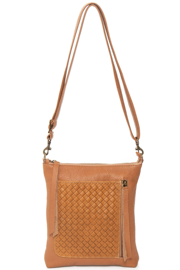 EMMA Tan Woven - Carla Mancini Handbags