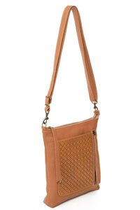 EMMA Tan Woven - Carla Mancini Handbags